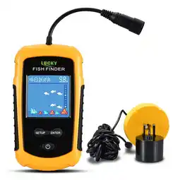 Walmart Carevas LCD Color Screen Portable Wired Fish Finder 100M Depth Sonar Echo Sounders Fishfinder offer