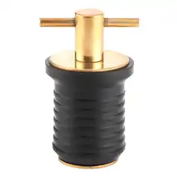 Walmart Twist-In Drain Plug, 1-Inch T-Handle, Brass and Rubber, for Livewell, Baitwell, Boat Bilge, 1-Pack offer