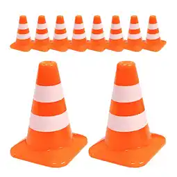 Walmart OGITUDE 10pcs Mini Traffic Cones Models Sand Table Traffic Cones Models Small Parking Cone Toys offer