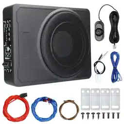 Walmart Anself 10 Car Subwoofer, with Power Cable Audio Cable Controlling Cable, Aluminum Alloy Black offer