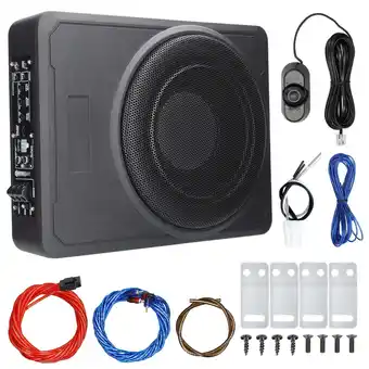 Walmart Anself 10 Car Subwoofer, with Power Cable Audio Cable Controlling Cable, Aluminum Alloy Black offer