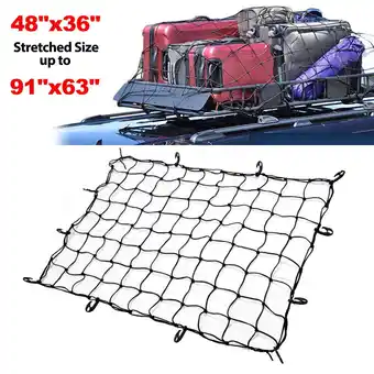 Walmart XUKEY 48''x 36''Heavy Duty Large Cargo Net Latex Mesh for Truck Bed Trailer Roof Rack offer