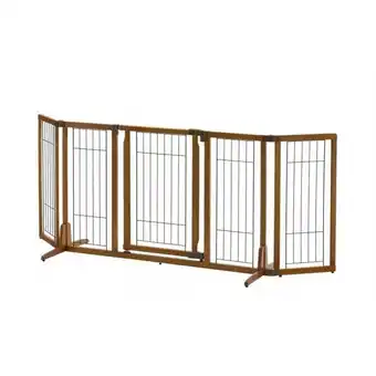Walmart Richell Premium Plus Freestanding Pet Gate with Door offer