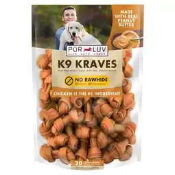 Walmart PurLuv K9 Kraves Chicken and Peanut Butter Mini Bone Chew 20 count offer
