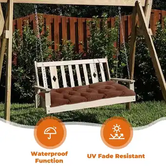 Walmart LCGOD Patio Swing Cushions, for Outdoor Bench , Waterproof & Fade-Resistant 60x20x3 in Coffee offer