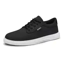 Walmart Men's Walking Shoes, Casual Sneakers - Comfortable Lightweight Slip on Skate Shoes Black Size 12.5 offer