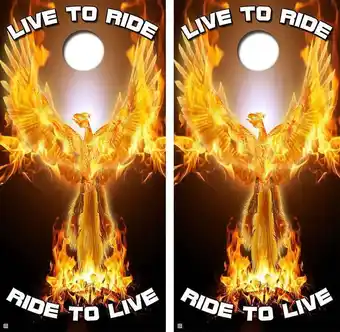 Walmart Live To Ride, Ride To Live Cornhole Wood Board Skin Wrap offer