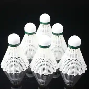 Walmart GOOHOCHY 6 Pcs Light Weight Shuttlecock Badminton Shuttlecocks Child White offer