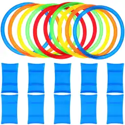 Walmart GOOHOCHY 1 Set Plastic Toss Ring Game Plastic Rings for Kids Agility Rings Colored Toss Rings offer