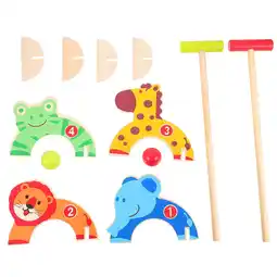 Walmart 8 Pcs Croquet Game Animal Wickets Croquet Travel 46x9x9cm offer