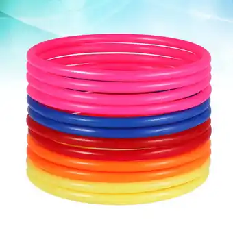Walmart GOOHOCHY 32pcs 8cm Plastic Toss Rings Multicolor Throw Games Props Kids Outdoor Games (Random Color) offer