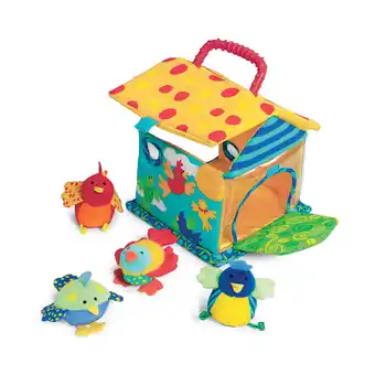 Walmart Manhattan Toy Put and Peek Birdhouse Soft Activity Toy offer