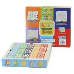 Walmart OWT 30 pcs of 1.75 SIGN LANGUAGE ABC EDUCATIONAL WOODEN BLOCKS offer