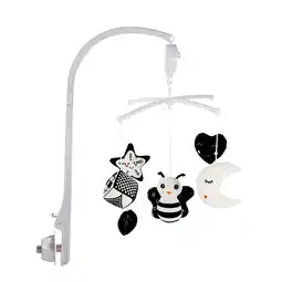 Walmart Toddler Toys, Baby Sleep Toy Model With Bracket Music Box Music Bed BLACK WHITE offer