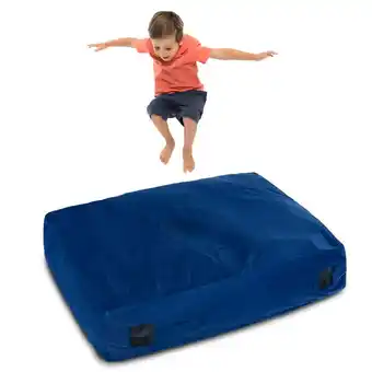 Walmart Barara King 47 x 35.5 Inch Crash Pad Sensory Mat with Foam Blocks and Washable Cover-Blue offer