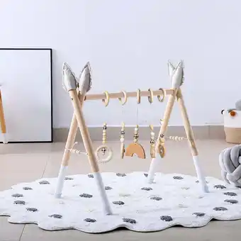 Walmart R HORSE 5Pcs Baby Play Gym Toy Set Wooden Hanging Toy for Infant offer
