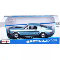 Walmart 1968 Ford Mustang CJ Cobra Jet Blue 1/18 Beyond compare Diecast Model Car by Maisto offer