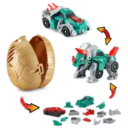 Walmart VTech Switch & Go Hatch & Roaaar Egg Triceratops Race Car Transforming Vehicle offer