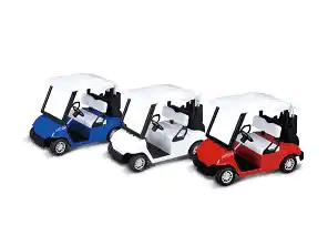 Walmart FTS 4.5 Die-Cast Mini Golf Cart Toy Set with Pull Back Action, Red/Blue/White (6 Pieces) offer