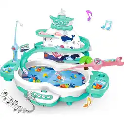 Walmart Ealing Magnetic Baby Fishing Toy Set ,with Slideway & Music Story Educational Toys for Toddlers offer