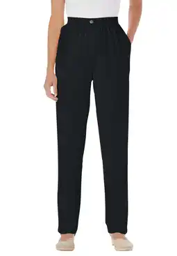Walmart Woman Within Plus Size 7-Day Straight-Leg Elastic-Waist Denim Jean (Petite & Tall Available) offer