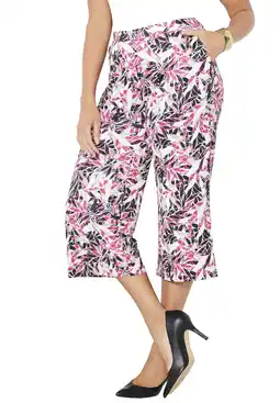 Walmart Catherines Women's Plus Size Anywear Wide Leg Capri offer