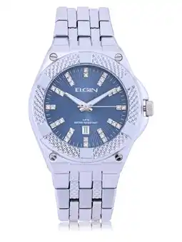 Walmart Elgin Adult Male Watch in Silver and Blue in Alloy (FG180014) offer