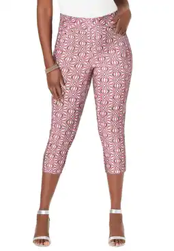 Walmart Jessica London Women's Plus Size Comfort Waist Stretch Denim Capris offer