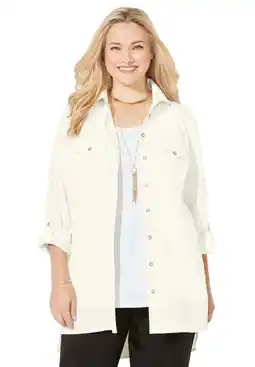 Walmart Catherines Women's Plus Size Liz&Me Camp Shirt offer