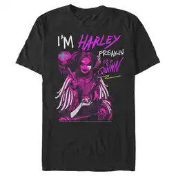 Walmart Men's Birds of Prey Harley Freakin' Quinn Cartoon Graphic Tee Black Large offer