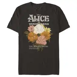 Walmart Men's Alice in Wonderland The Wildflowers Pansies Graphic Tee Black Medium offer