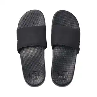 Walmart Reef Men's Sandals One Slide, Black, 4 offer