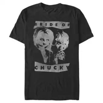 Walmart Men's Child's Play Bride of Chucky Black and White Poster Graphic Tee Black Small offer