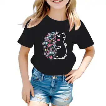 Walmart ZPWKLM ZPWKLM Cute Shirt For Infnat Printed Short Sleeve Crewneck Top For Infnants size 3-4T offer