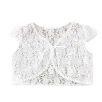 Walmart Girls T Shirts Children Bolero Jacket Wedding Short Outerwear Summer Lace Shawl Coat Girls Tops offer