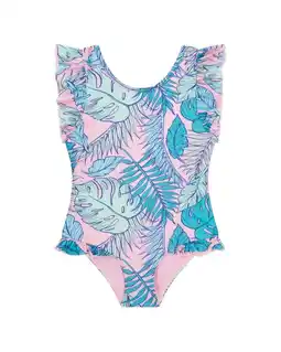 Walmart Boardies girls Boardies¨ Palmtopia Ruffle Swimsuit, 8 offer