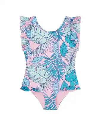 Walmart Boardies girls Boardies¨ Palmtopia Ruffle Swimsuit, 8 offer