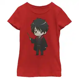 Walmart Girl's Harry Potter Anime Cartoon Harry Graphic Tee Red Medium offer