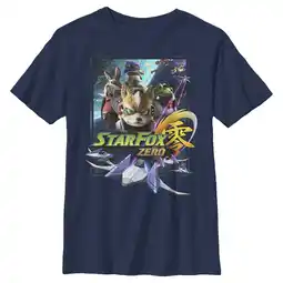 Walmart Boy's Nintendo Star Fox Zero Poster Graphic Tee Navy Blue X Large offer