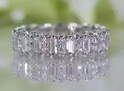 Walmart 2Ct Baguette Cut Lab-Created Diamond Full Eternity Band Ring 14k White Gold Plated For Women's offer