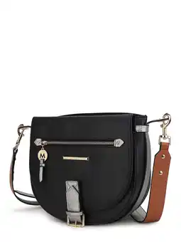 Walmart MKF Collection Drew Vegan Leather Colorblocked Women's Shoulder Handbag by Mia K., Black offer