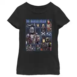 Walmart Girl's Star Wars: The Mandalorian Animated Cast Poster Graphic Tee Black Large offer