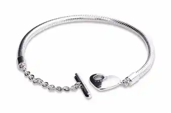 Walmart Pandora Moments Heart T-Bar Snake Chain Bracelet offer