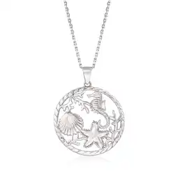 Walmart Ross-Simons Sterling Silver Sea Life Pendant Necklace, Women's, Adult offer