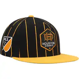 Walmart Men's Mitchell & Ness Black Houston Dynamo FC Team Pin Snapback Hat offer