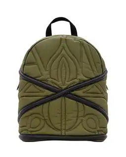 Walmart Alexander Mcqueen Men's Green Double Shoulder Strap Backpack Green offer