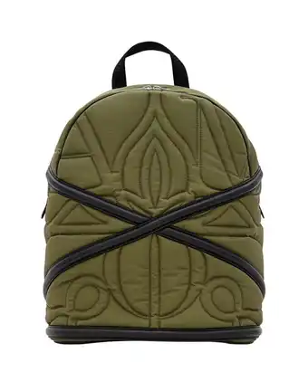Walmart Alexander Mcqueen Men's Green Double Shoulder Strap Backpack Green offer