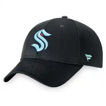 Walmart Men's Fanatics Black Seattle Kraken Logo Core Adjustable Hat offer