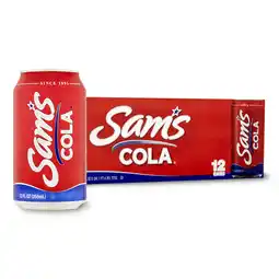 Walmart Sam's Cola Soda Pop, 12 fl oz, 12 Pack Cans offer
