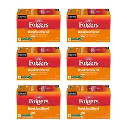 Walmart (72 Count) Folgers Breakfast Blend, Mild Roast, K-Cup Coffee Pods offer